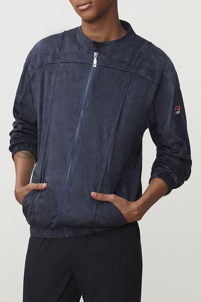 Fila Jacket Terrinda Mens Navy - India HSP-756132